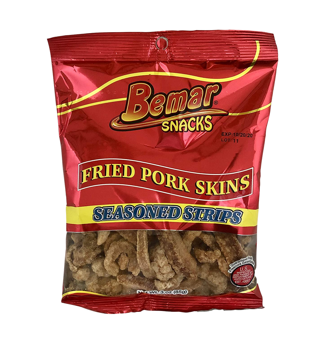 Fried Pork Skins Seasoned Strips